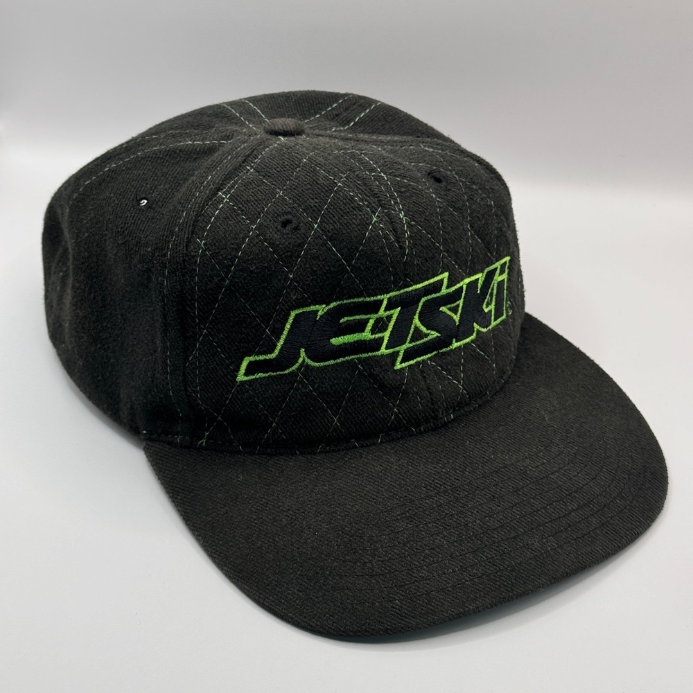 Vintage Kawasaki Jetski Hat Green Embroidery Adjustable Snapback Rare 90s
